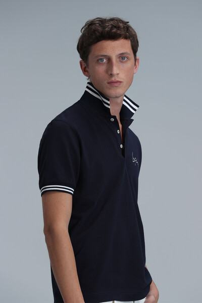 Montana Smart Men's Polo T-Shirt Navy Blue - 3