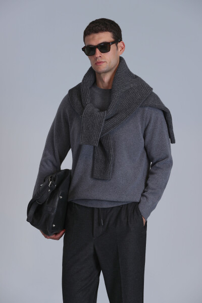 Moon Erkek Kazak Gri - LUFIAN