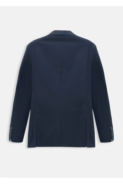 Mora Navy Blue Color Pocket Detailed Blazer Jacket - 6