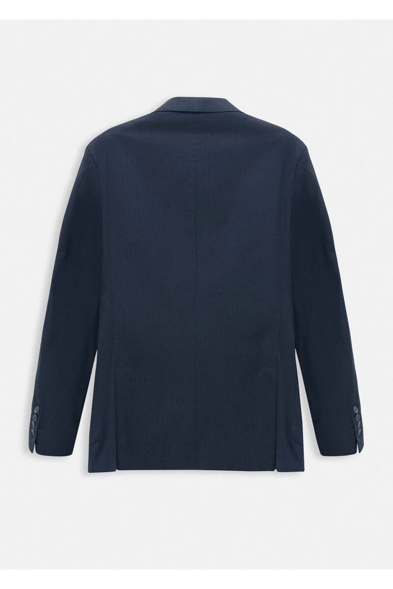 Mora Navy Blue Color Pocket Detailed Blazer Jacket - 6