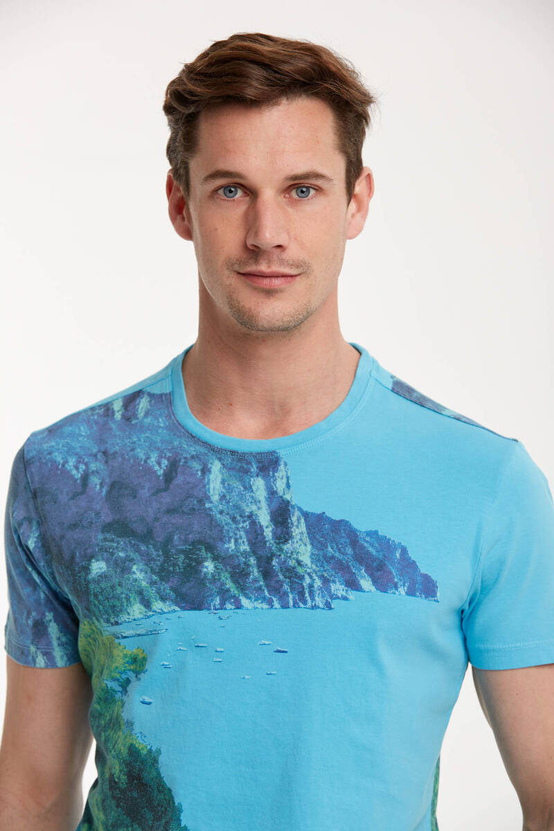 Mount Men's T-Shirt Light Blue - 2