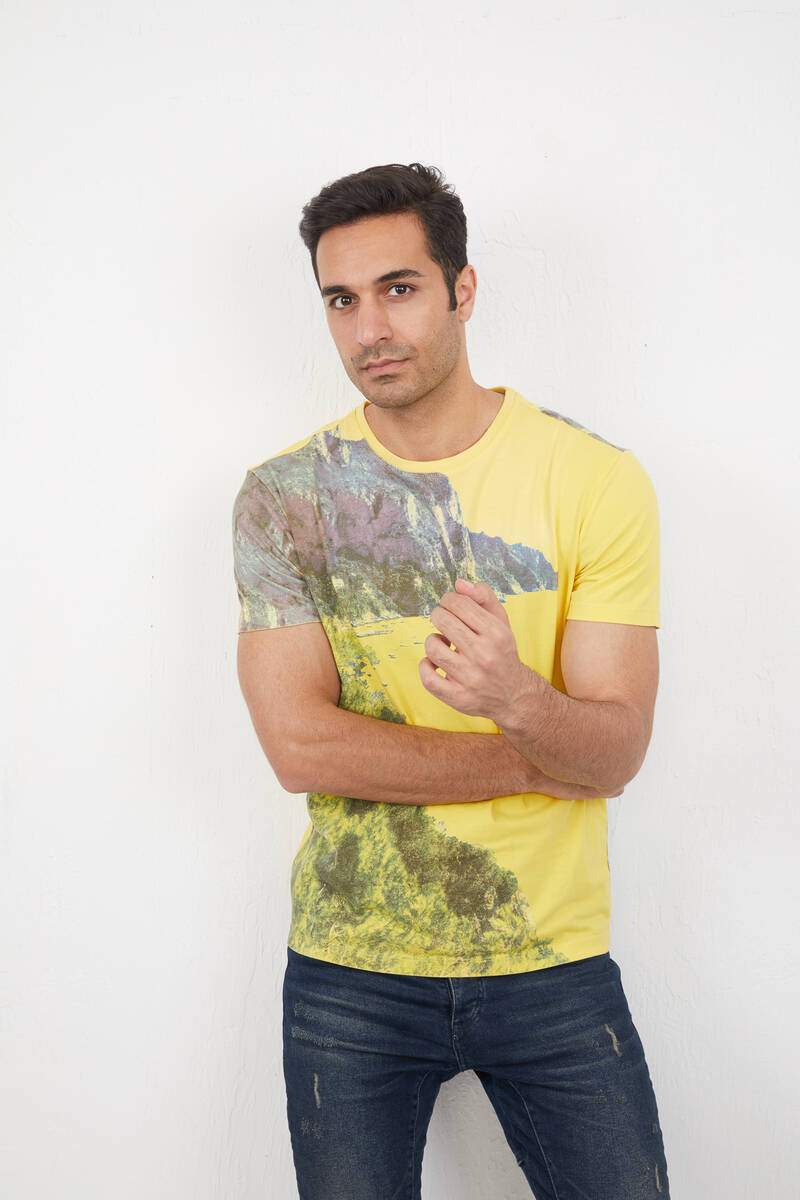 Mount Men's T-Shirt Yellow - 5