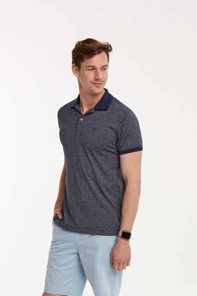 Мужская футболка с воротником-поло с принтом VJ - 26