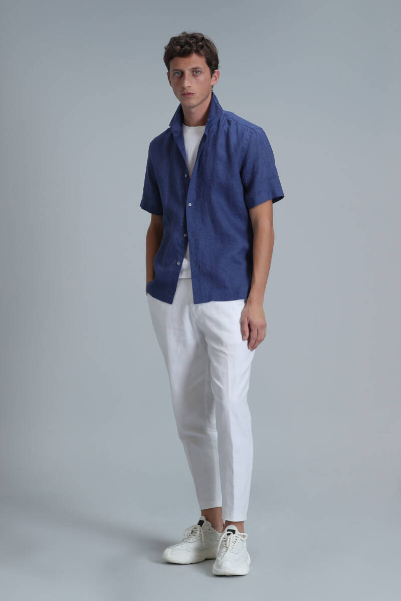 Мужская базовая рубашка Bert Comfort Fit Saks - 4