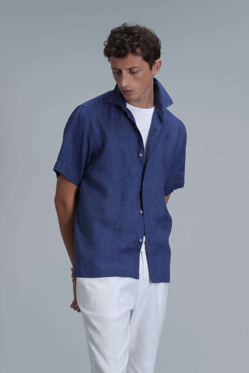 Мужская базовая рубашка Bert Comfort Fit Saks - 5