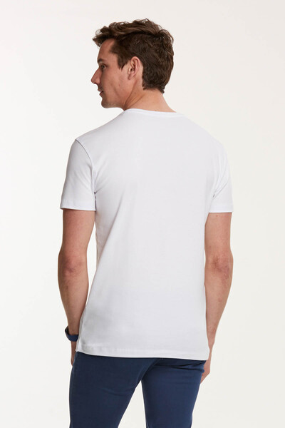 Мужская футболка Heavy Single Jersey с круглым вырезом - Thumbnail