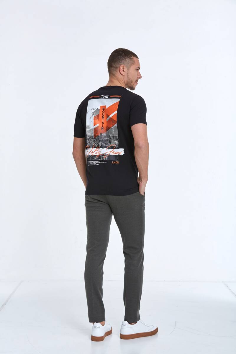 Мужская футболка из хлопка с принтом Voltaj Jeans