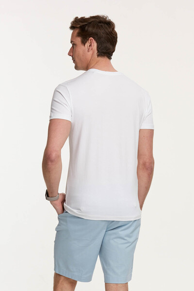 Мужская футболка с круглым вырезом и принтом VJ SPORT - Thumbnail