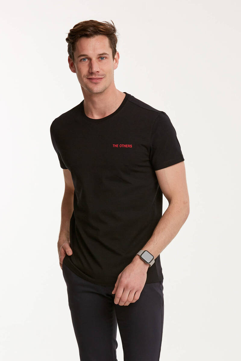 Мужская футболка с круглым вырезом и принтом UPWARD