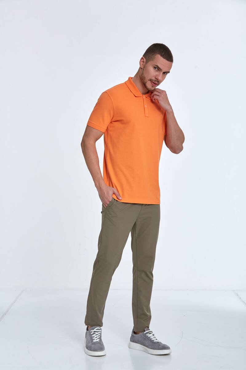 Мужская футболка с воротником поло из хлопка с вышивкой