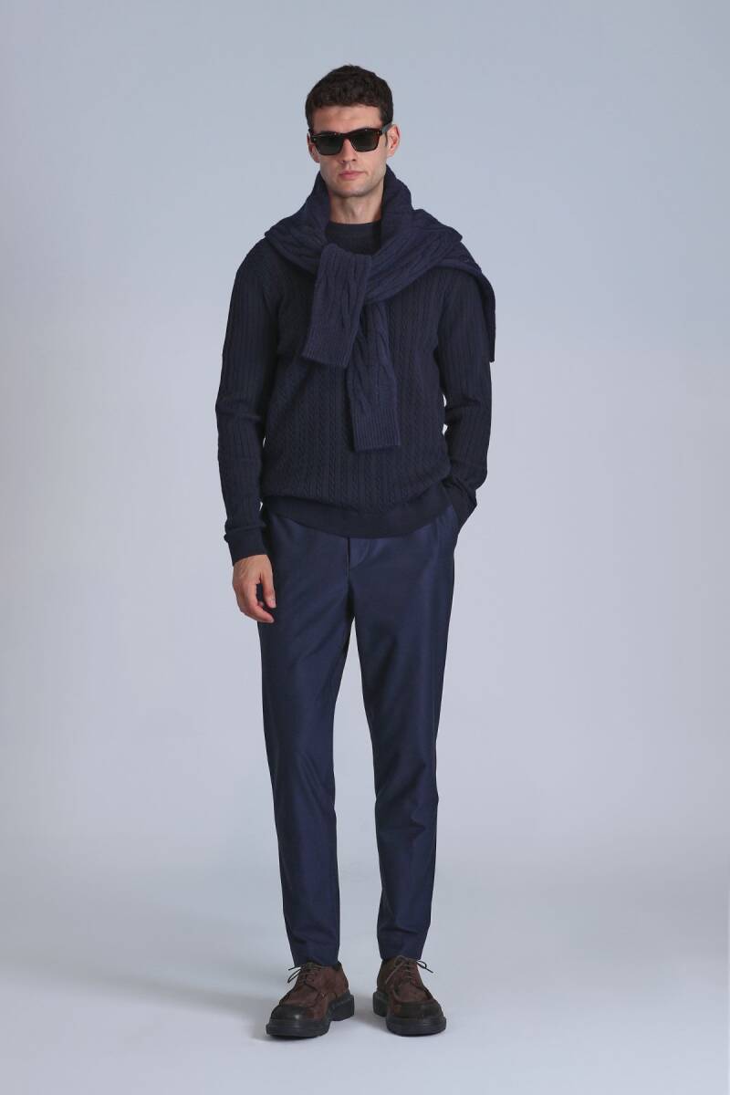 Мужские брюки-чинос Pier Spor Slim Fit, темно-синие - 4