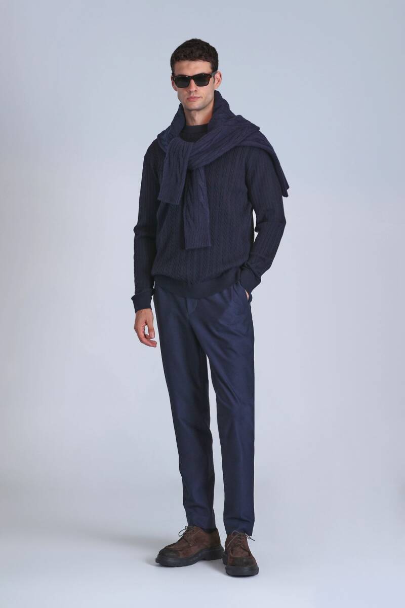 Мужские брюки-чинос Pier Spor Slim Fit, темно-синие - 5