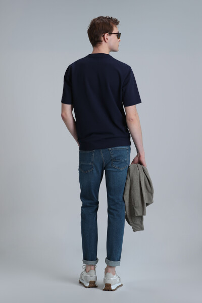 Мужские брюки приталенного кроя Joy Smart Jean синие - 6