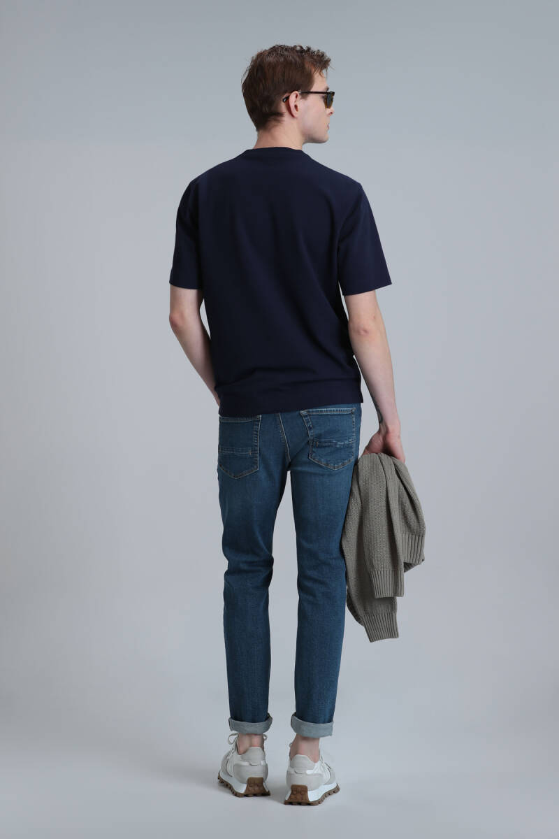 Мужские брюки приталенного кроя Joy Smart Jean синие - 6