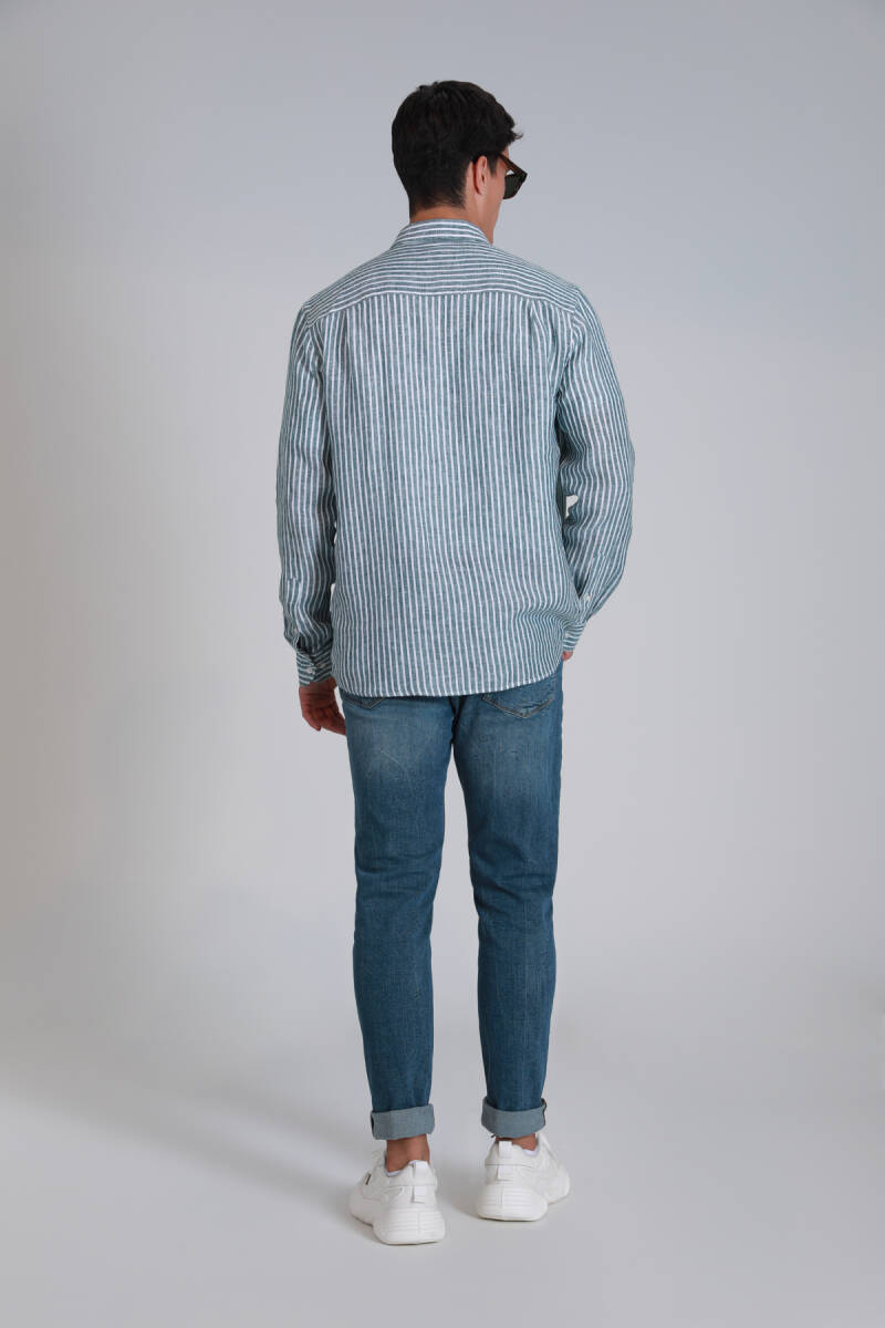 Брюки мужские Louis Smart Jean синие приталенные - 6