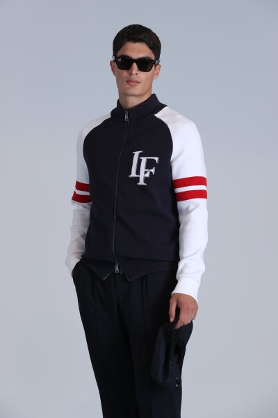 Мужской кардиган Block, темно-синий - 5