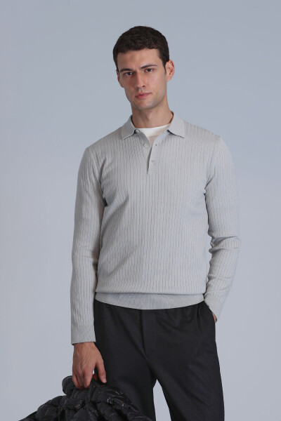 Мужской свитер Aden светло-серый - 5