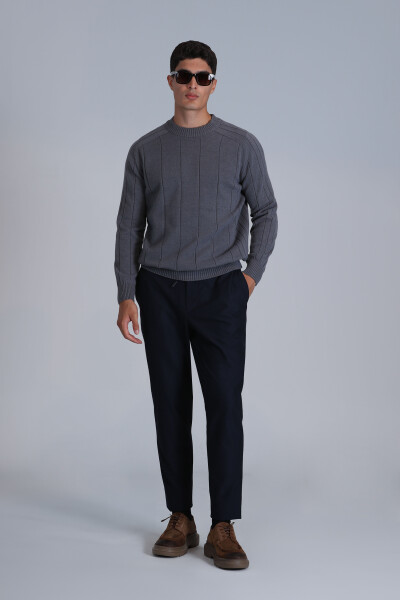 Легкий мужской свитер серого цвета - LUFIAN (1)