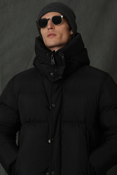 Мужское пальто с гусиным пером Victor - Thumbnail