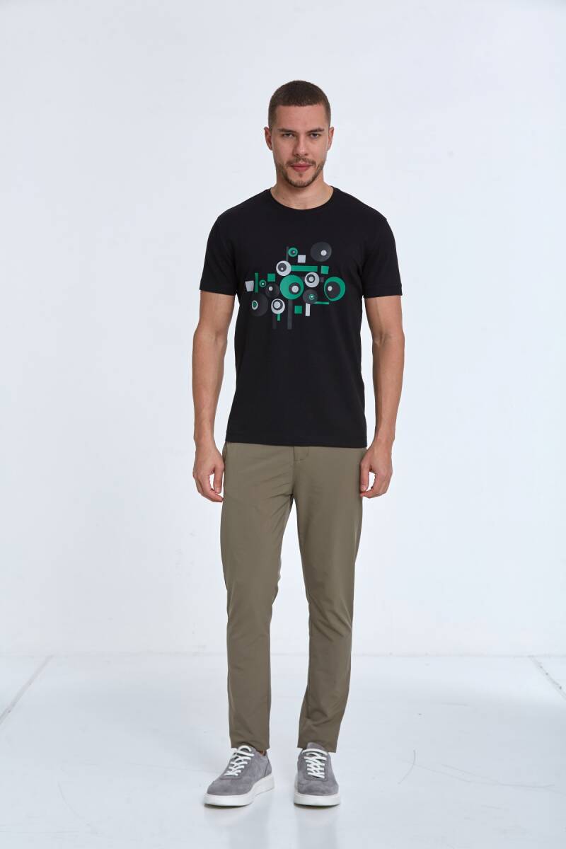 Nadan Printed Men's T-Shirt Black - 2