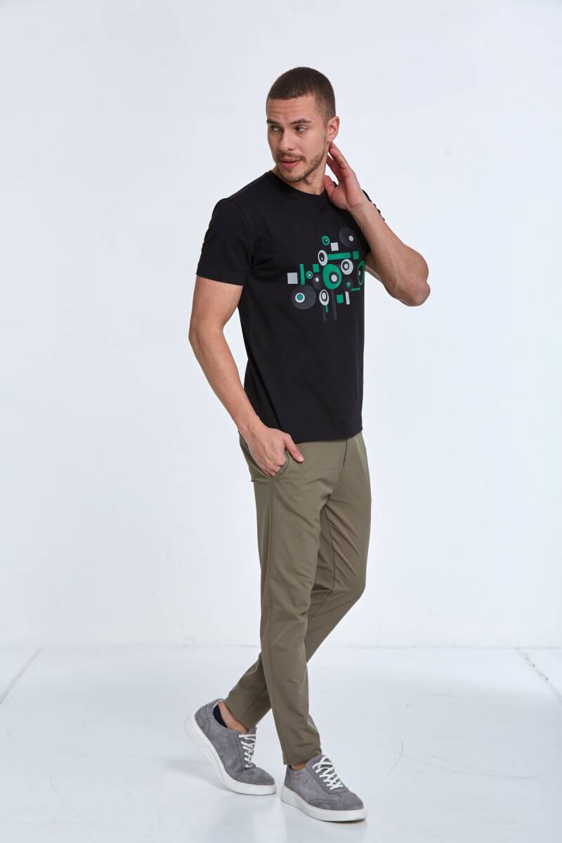 Nadan Printed Men's T-Shirt Black - 4