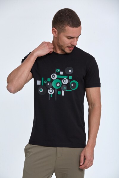 Nadan Printed Men's T-Shirt Black 