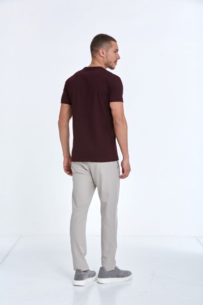 Nadan Printed Men's T-Shirt Claret Red - 5