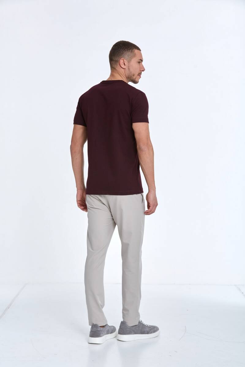 Nadan Printed Men's T-Shirt Claret Red - 5