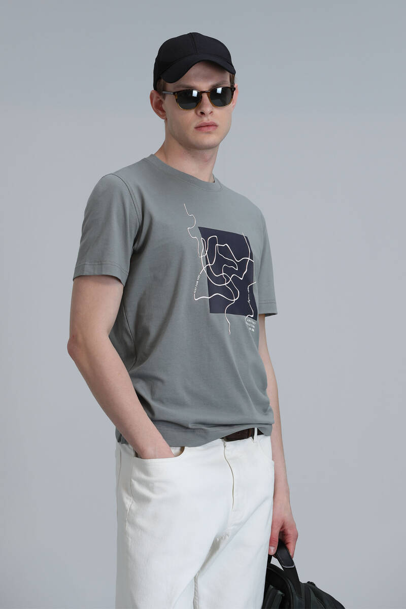Nally Modern Graphic T-Shirt Green - 3
