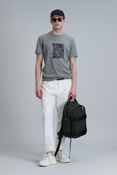 Nally Modern Graphic T-Shirt Green - 4