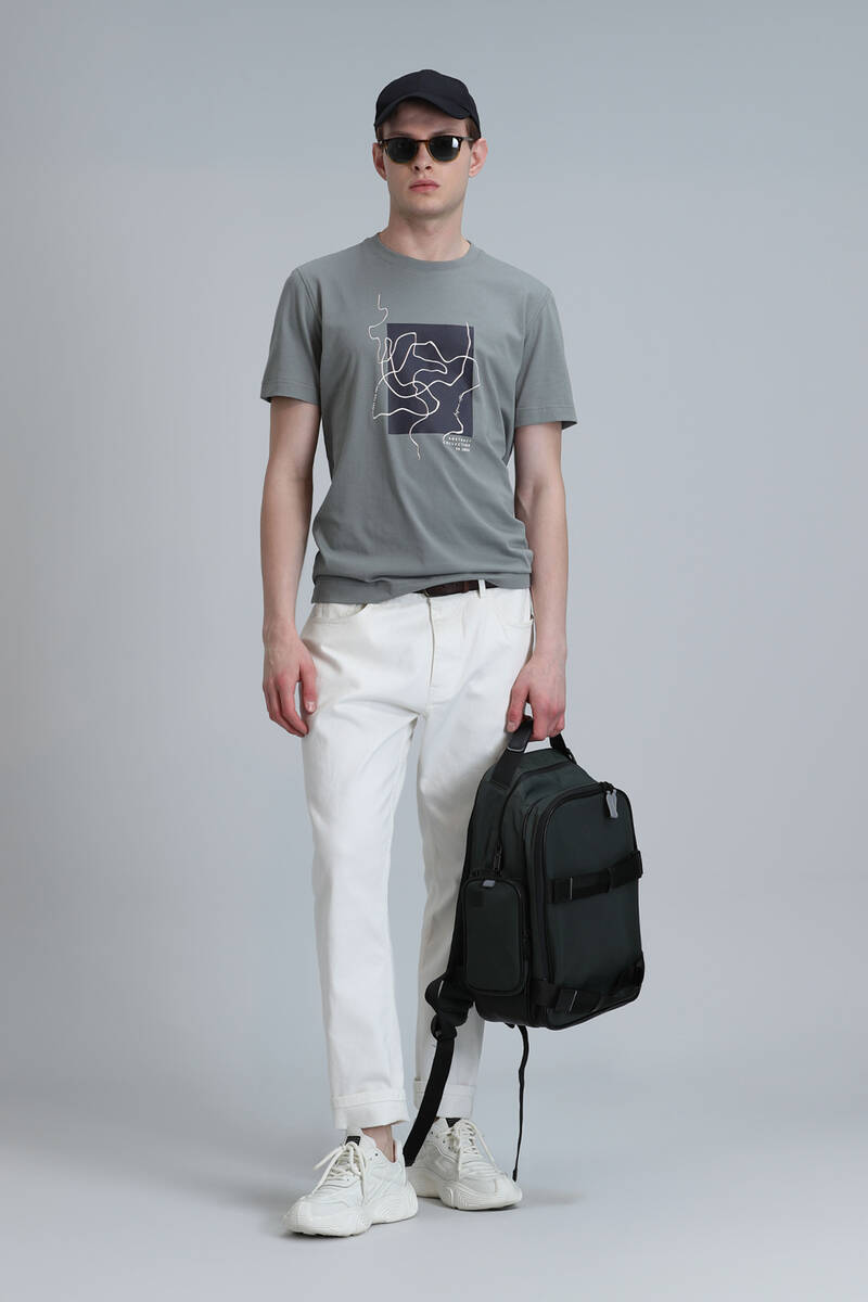 Nally Modern Graphic T-Shirt Green - 4