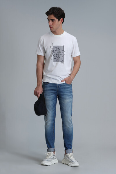 Nally Modern Graphic T-Shirt White - 4
