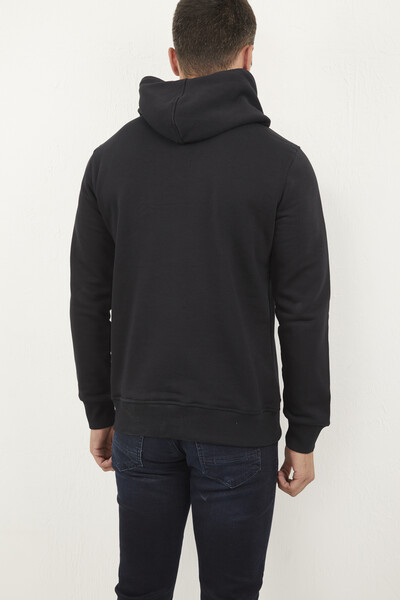 Neva Kapüşonlu Erkek Sweatshirt Syah - 6