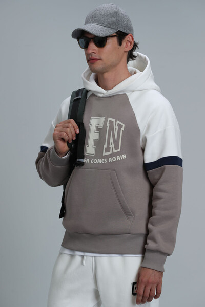 Never Men's Sweatshirt Beige - 5