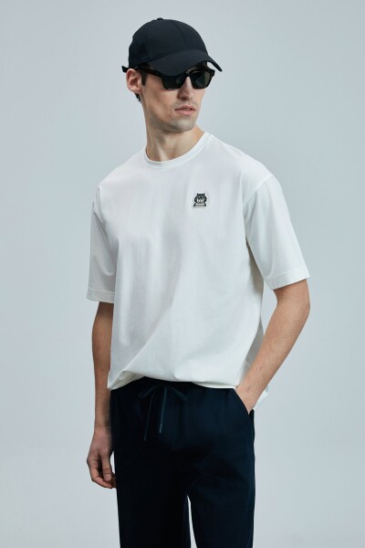 Nımbus Modern Grafik T- Shirt Kırık Beyaz - 5