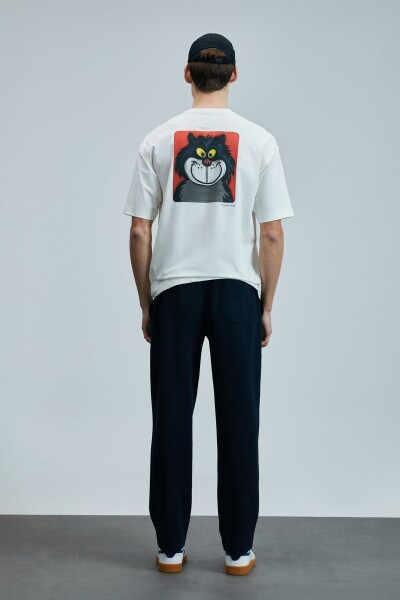 Nımbus Modern Grafik T- Shirt Kırık Beyaz - 6