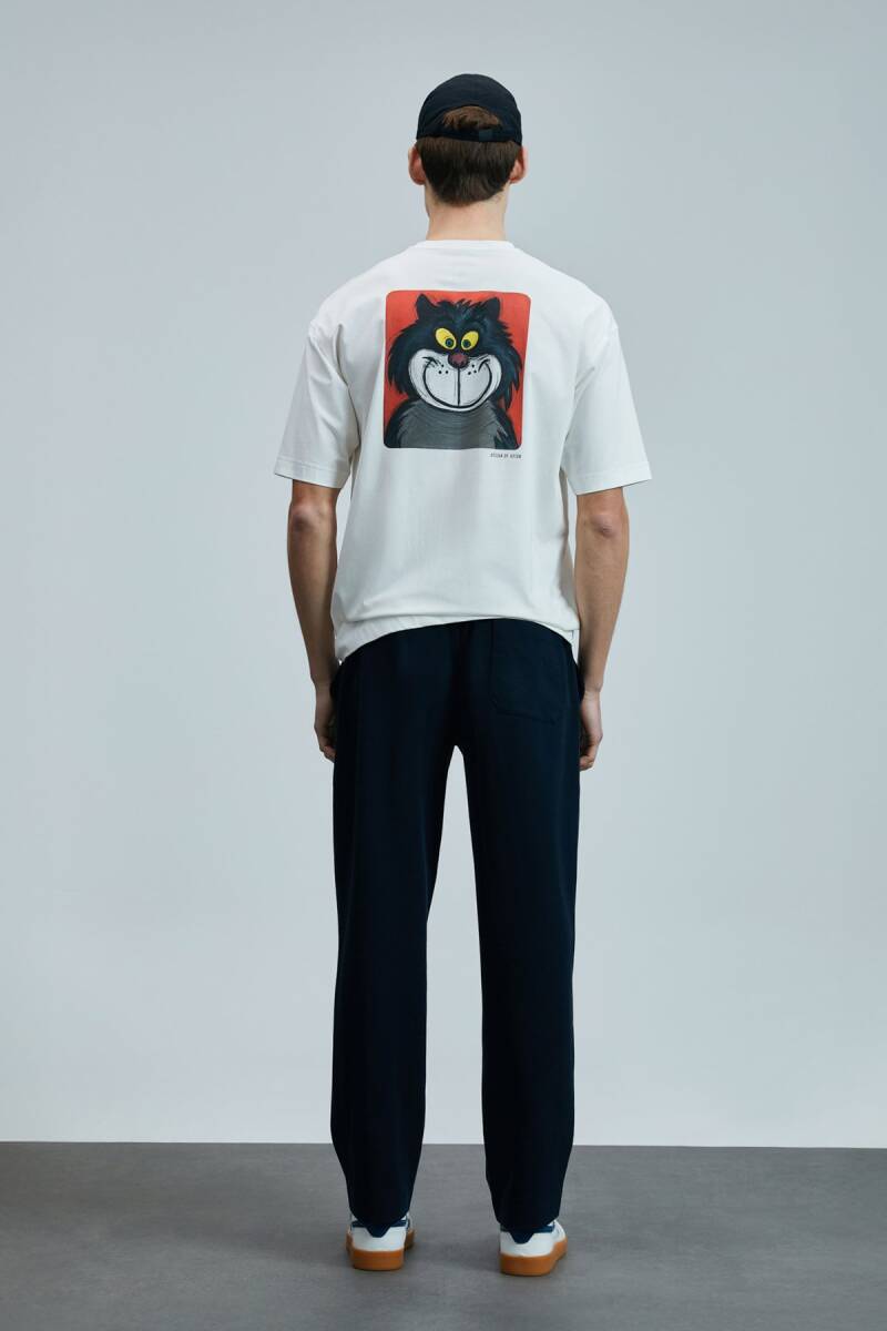 Nımbus Modern Grafik T- Shirt Kırık Beyaz - 6