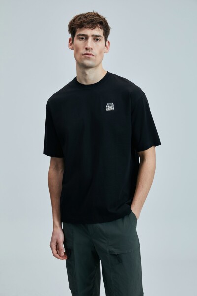 Nımbus Modern Grafik T- Shirt Siyah - LUFIAN