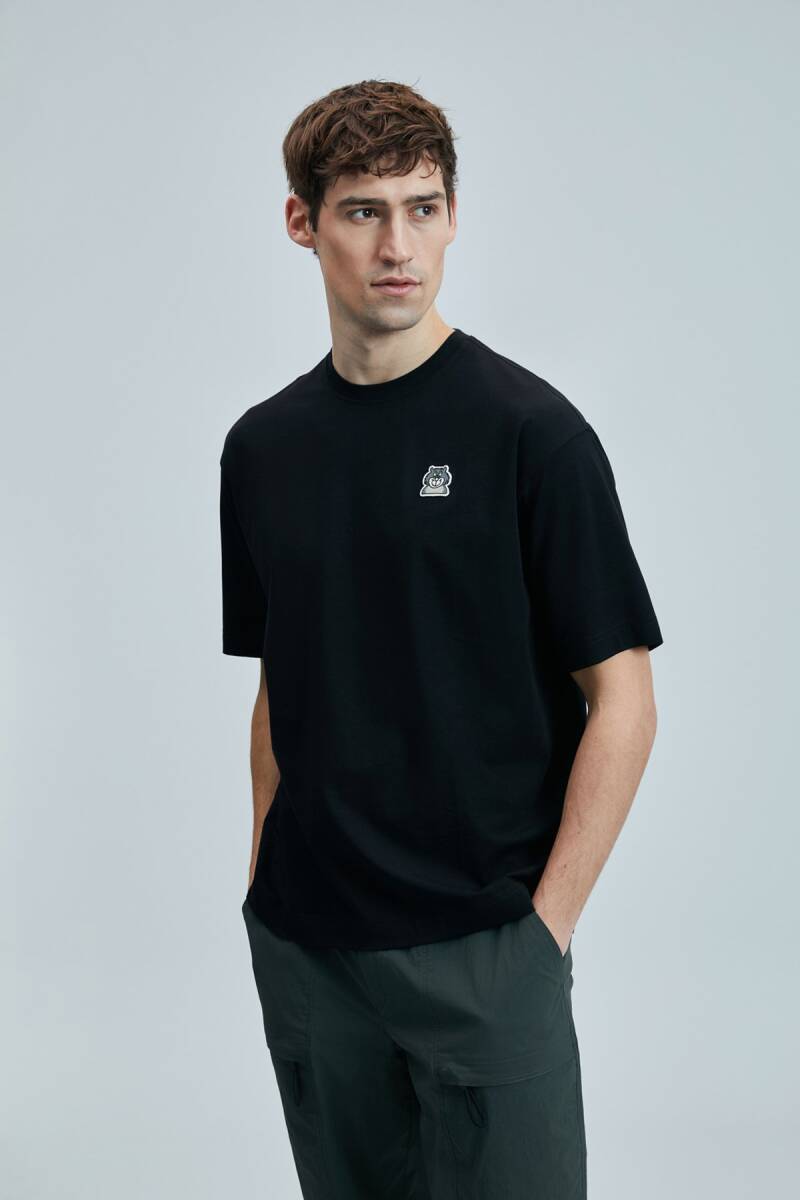 Nımbus Modern Grafik T- Shirt Siyah - 5