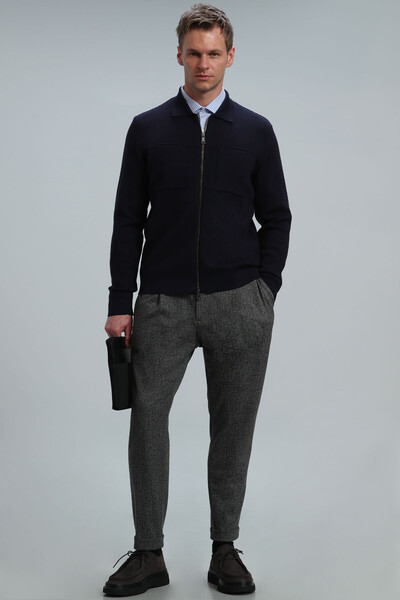 Noble Men's Cardigan Navy Blue - 2