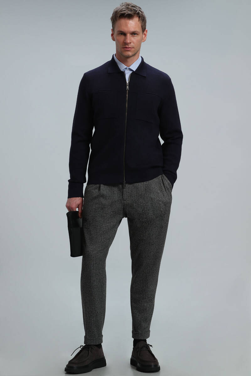 Noble Men's Cardigan Navy Blue - 2