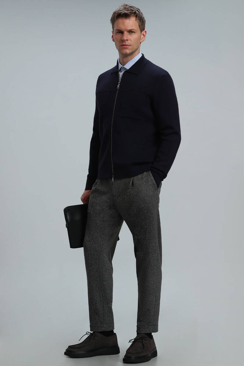 Noble Men's Cardigan Navy Blue - 4