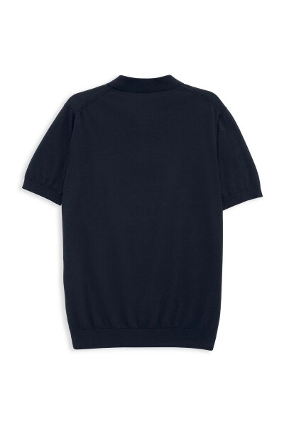Nood Navy Blue Color Polo Neck Knitwear - 4