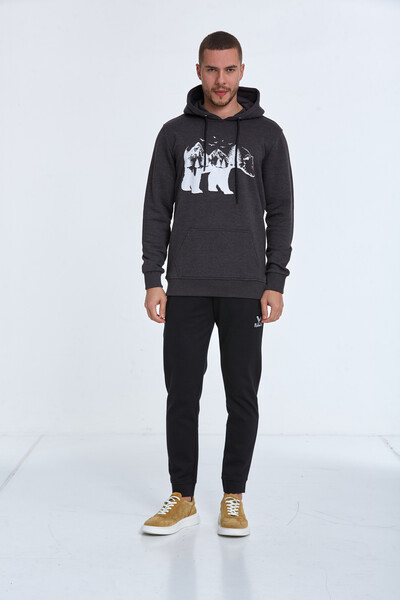 North Men's Hooded Sweatshirt Anthracite - 2