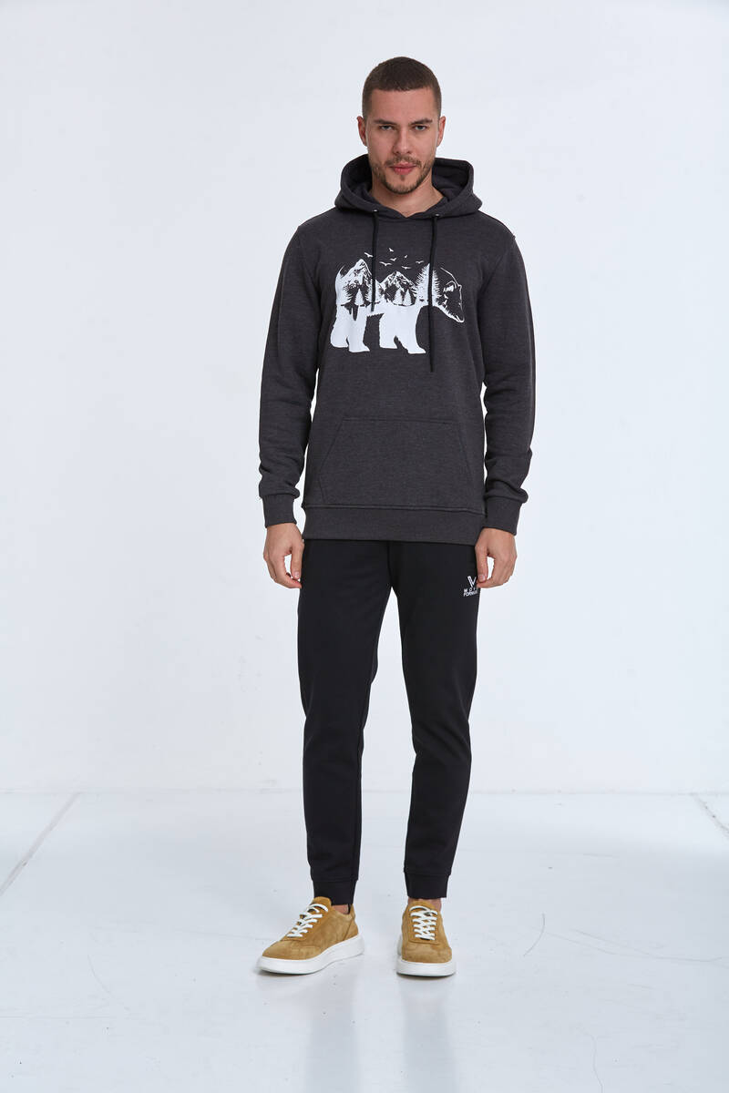 North Men's Hooded Sweatshirt Anthracite - 2