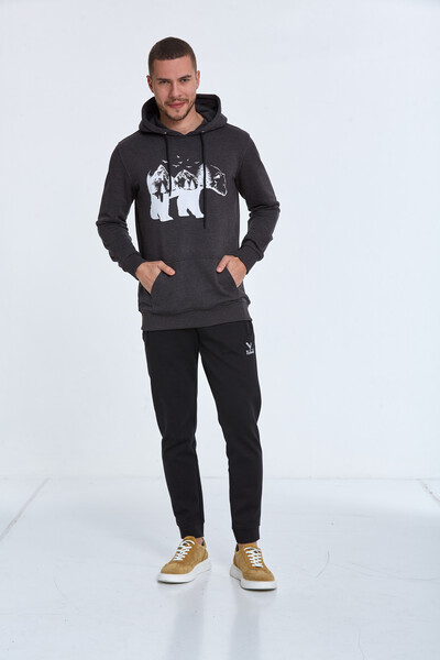 North Men's Hooded Sweatshirt Anthracite - 3