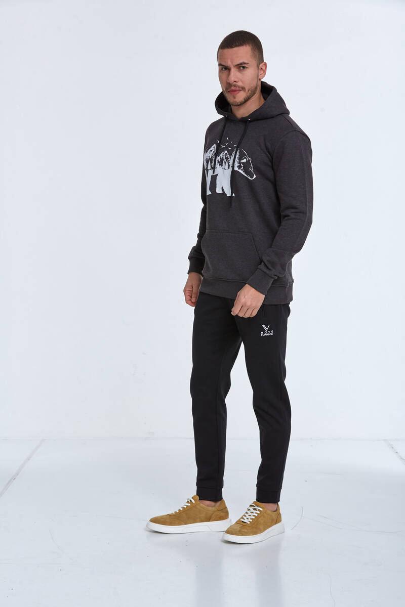 North Men's Hooded Sweatshirt Anthracite - 7