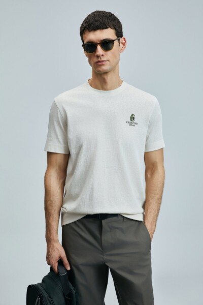 Olıvıa Modern Grafik T- Shirt Ekru 