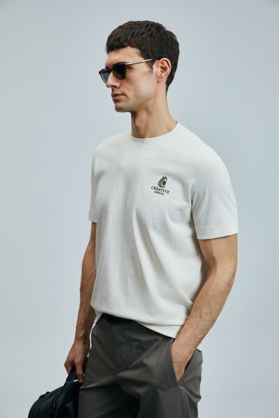Olıvıa Modern Grafik T- Shirt Ekru - 5