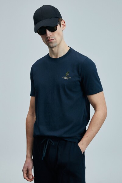 Olıvıa Modern Grafik T- Shirt Lacivert - LUFIAN (1)